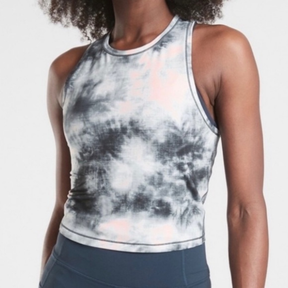 Athleta Ice Dye Shanti Crop Top